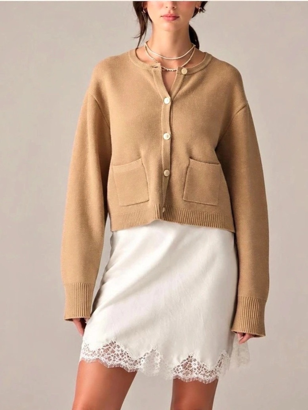 J.Crew Emilie Sweater Lady Jacket in camel color